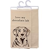 Primitives by Kathy 113202 Kitchen Towel I Love My Chocolate Lab, 28-inch, Cotton