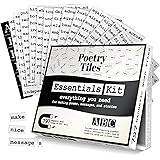 Poetry Tiles - 797 Essential Word Magnets Kit for Magnetic Refrigerator Poems and Stories - Spend Hours Exploring Your Creati