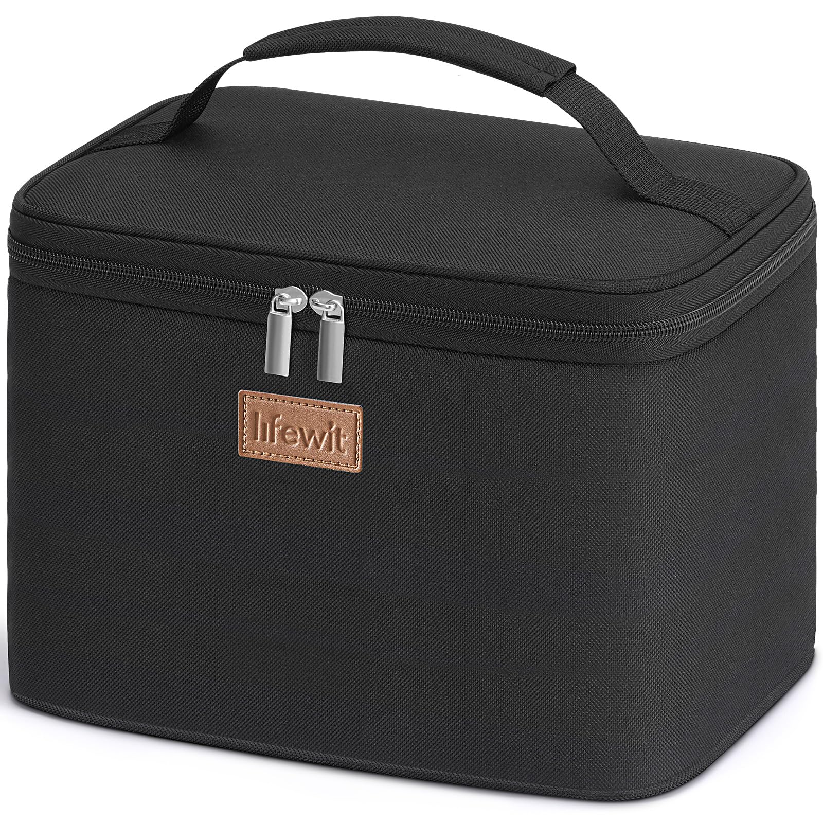 Lifewit Kühltasche Klein Isolierte für Männer Frauen, Faltbar Lunchbox Lunchtasche Isoliertasche Tragbare Kühlbox für Herren Damen für Picknicks Arbeit, Schwarz 9L