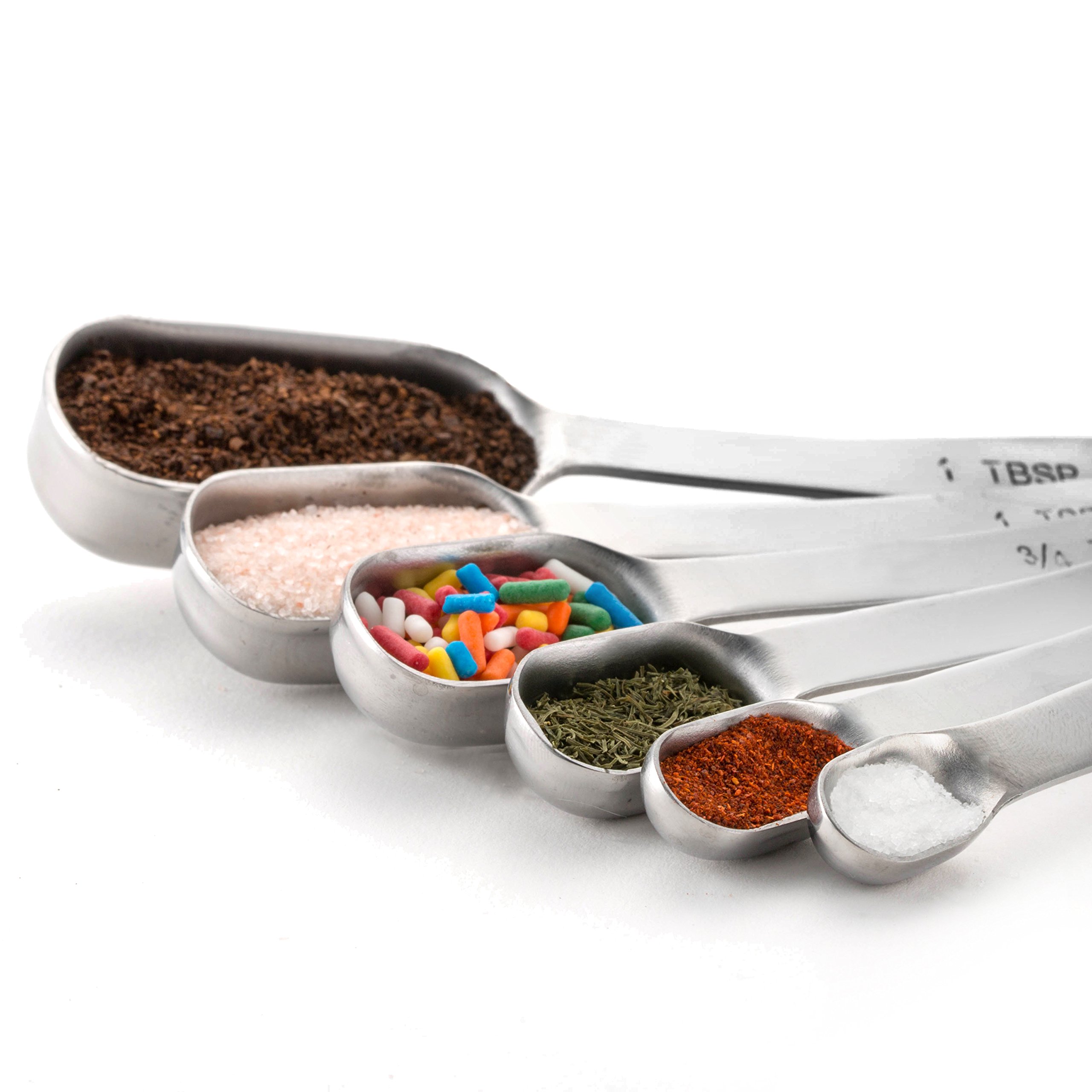 Spring Chef Heavy Duty Stainless Steel Metal Measuring Spoons for Dry