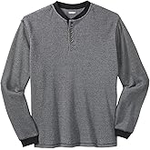 KingSize Men's Big & Tall Tall Waffle-Knit Thermal Henley Tee