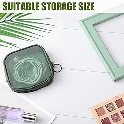 Weewooday 4 Pcs Mesh Makeup Bag Mesh Cosmetic Bag