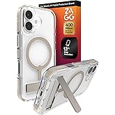 ZAGG Santa Cruz Snap Case with Kickstand for iPhone 17 - Titanium, Drop Protection (13ft/4m), MagSafe Charging Compatible, ClearGuard Anti-Yellowing Technology, Scratch Resistant Phone Case