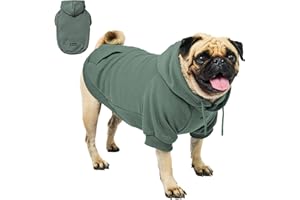 Tuff Pupper Dog Hoodie | Premium Quality 100% Organic Cotton | Ultra Soft Interior for Superior Comfort | Elastic Cuffs & Drawstring for Warmth | Stretch Fit Suitable for All Breeds (Teal, M)