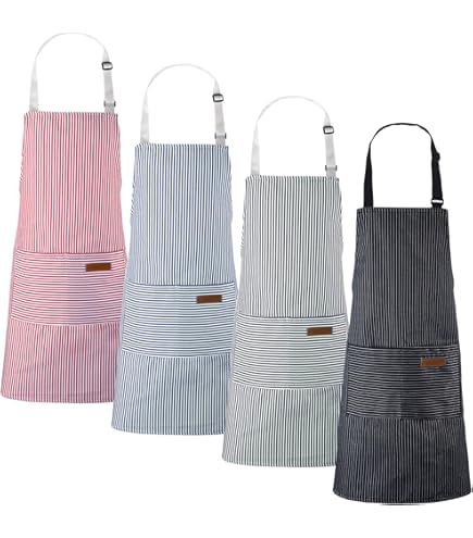 Delantales Para Mujer, Delantales De Cocina Con 2 Bolsillos Delanteros Duraderos Y Ajustables Para Cocina Elaboracion De Negro Baoblaze Vestido De Babero Ajustable