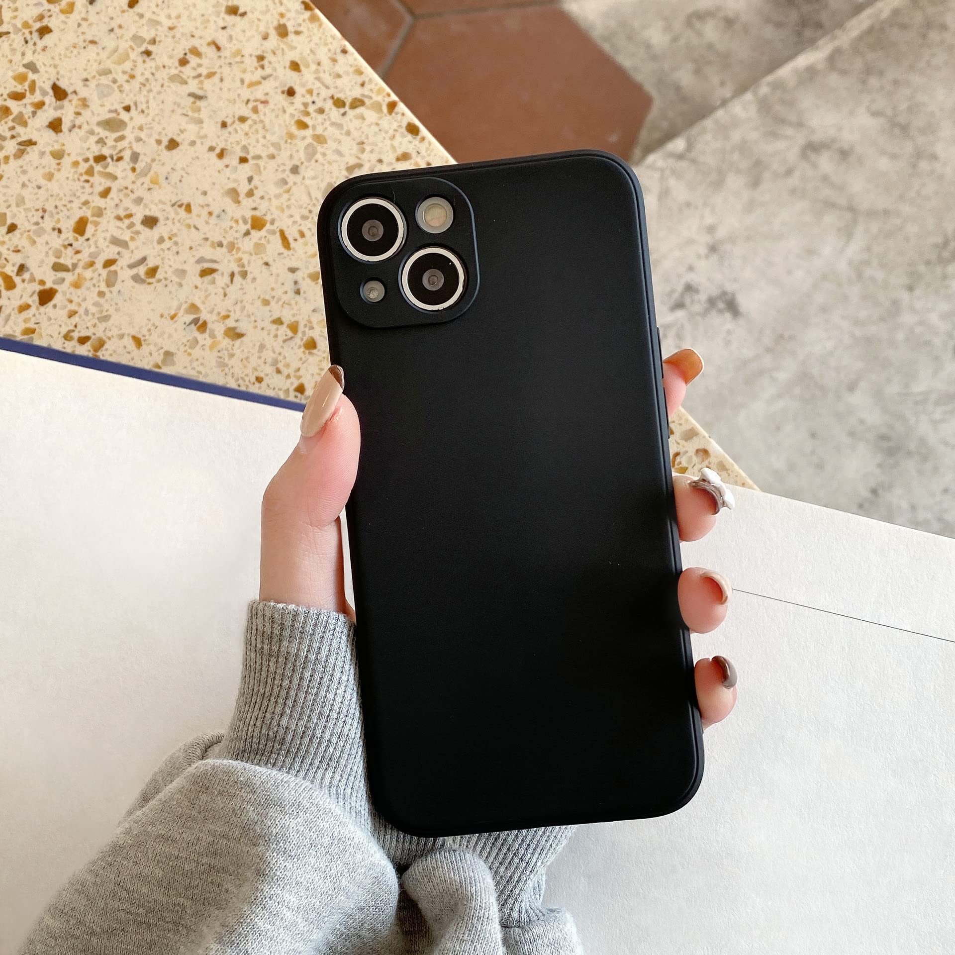 UEEBAI Silicone Case for iPhone 14 6.1 inch, Slim Liquid Silicone Case Shockproof Full Body Protection Phone Case with Anti-Scratch Microfiber Ultra Slim Soft Bumper Cover - Matcha Green