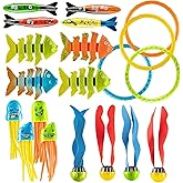PREXTEX Pool Diving Toys, 24pcs - Kids Swimming Pool Toys, Toddler/Kids Pool Toys, Swim Toys, Pool Dive Toys - Pool Games for