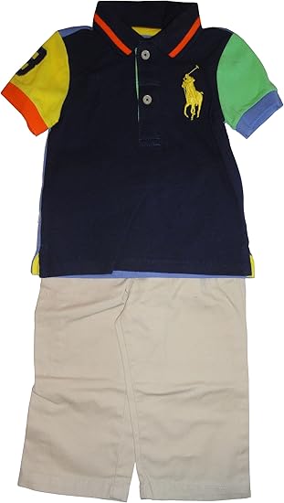 Amazon Com Polo By Ralph Lauren Infant Boy S 2 Piece Outfit Navy