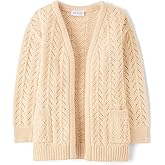 The Children's Place Girls Long Sleeve Open Front Knit Cardigan