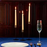 DECO EXPRESS Candles Set 10 Ivory Dripless Tapered Metallic 8h Burn Time view 2