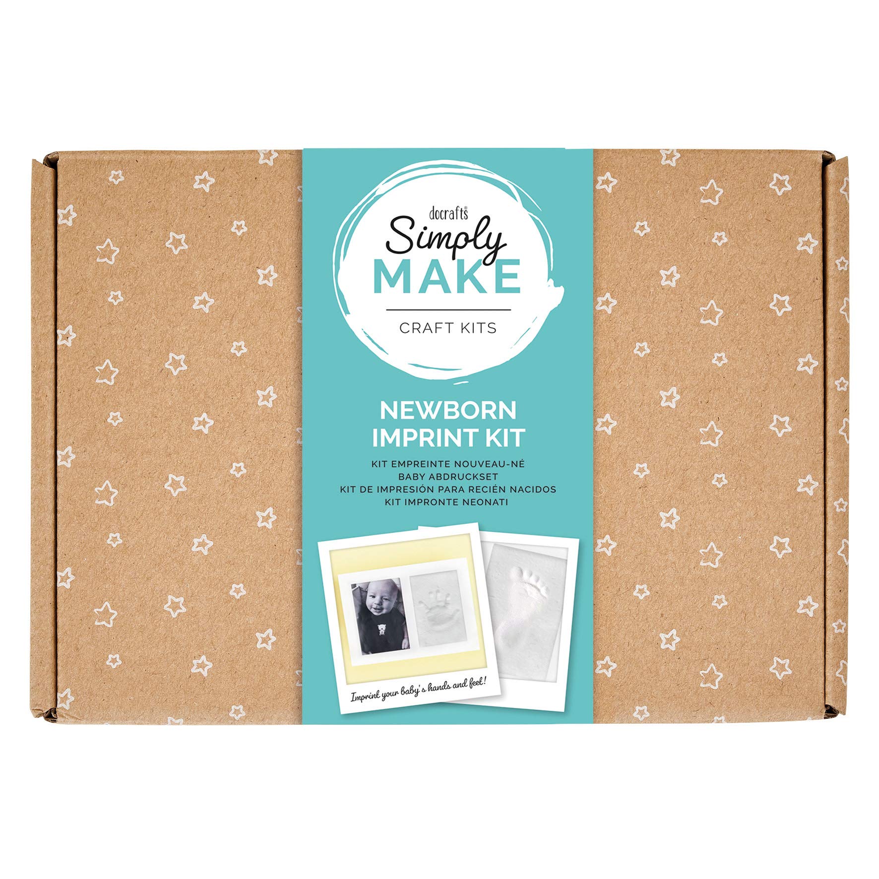Simply Make - Create Your Own Newborn Baby Imprint Cast Kit Set for Babies Feet and Hands