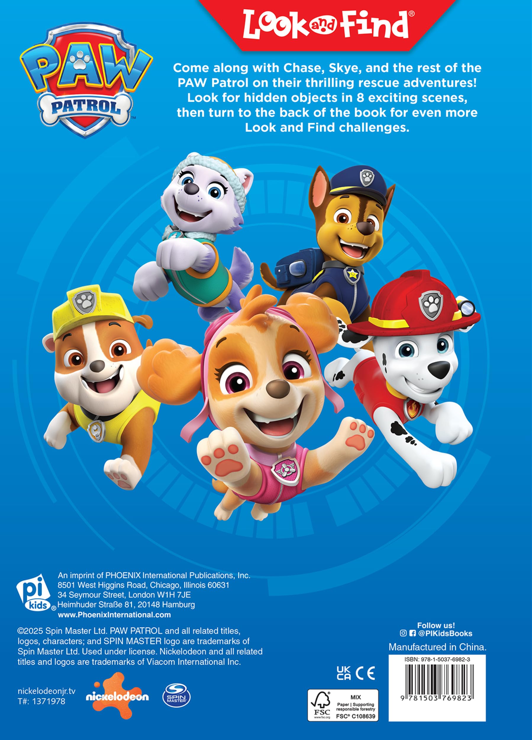 Nickelodeon PAW Patrol Chase, Skye, Marshall, and More! - Pups to the Lookout! Look and Find Activity Book - PI Kids