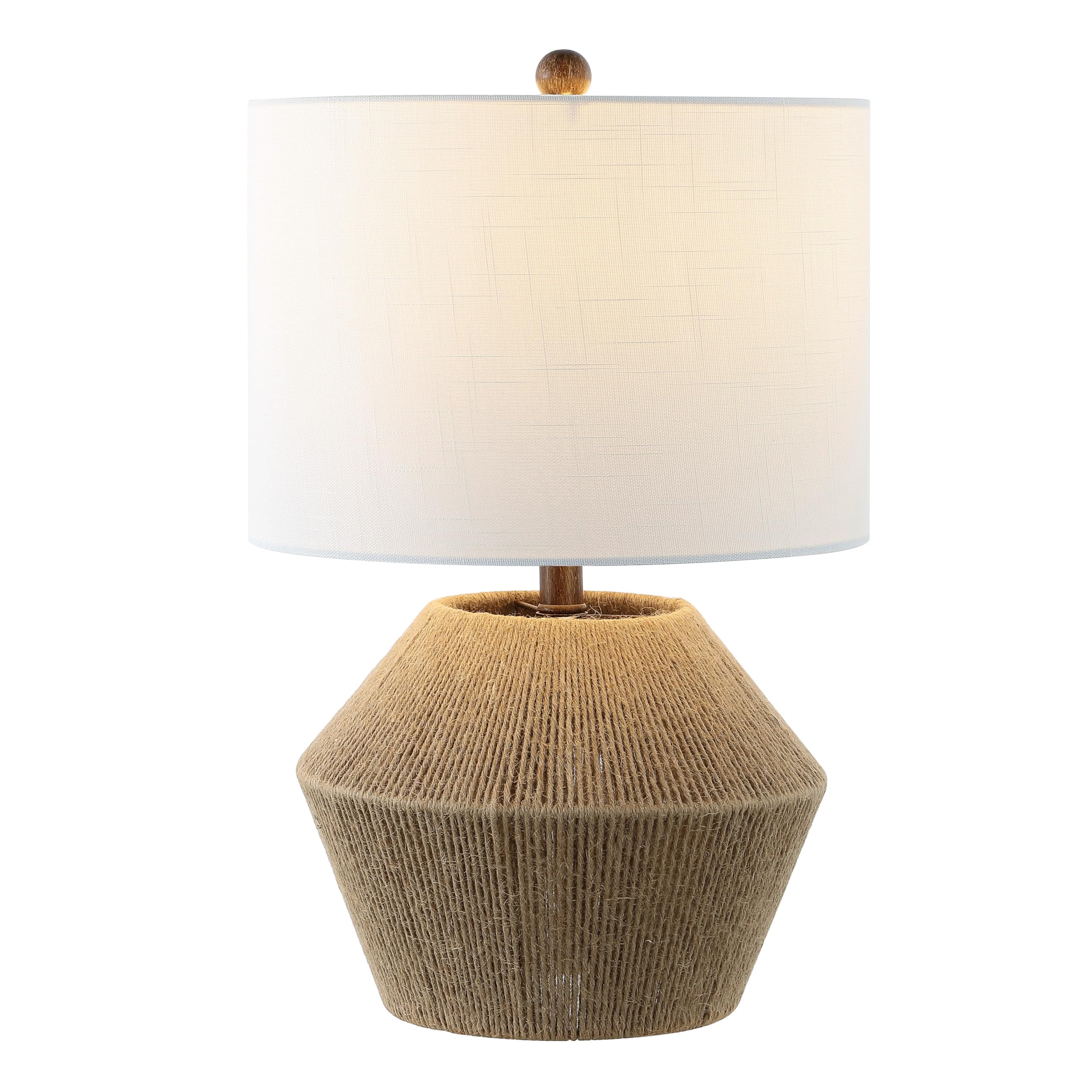 Photo 1 of JONATHAN Y JYL4049A Alma 21.75" Coastal Rustic Iron/Rope LED Table Lamp Shabby Chic, Minimalist, Designer, Vintage, Farmhouse, Office, Living Room, Dining Room, Bedroom, Hallway, Brown