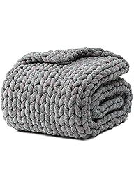 YnM Chenille Weighted Blanket, Handmade Chunky
