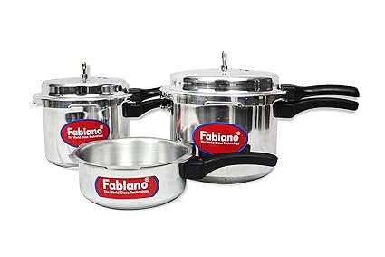 Fabiano Appliances (Isi) Pressure Cooker 3Pc Set - 2,3,5L With Outer Lid Kitchen Combo