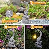 RICHIE Elephant Statue Garden Decor Solar LED Outdoor Light 4.52in view 4