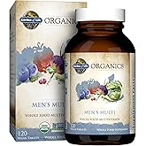Garden of Life Organics Whole Food Multivitamin for Men, 120 Tablets, Vegan Mens Vitamins and Minerals for Health and Well-Being, Certified Organic Vegan Multi