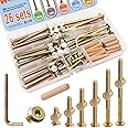 weideer 26 Set Crib Screws Hardware Replacement Kit Baby Bed Frame Bolts M6x20/40/50/60/70/80mm Barrel Nuts Wooden Dowel Pins Hex Drive Socket Cap Screws Kit for Beds Chairs Furniture