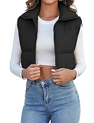 Kissonic Women's Padded Down Vest Puffer Stand