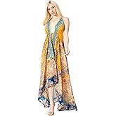 Sakkas Lizi 2 Women's Maxi High-Low Halter Handkerchief Dress Beach Party Vacation
