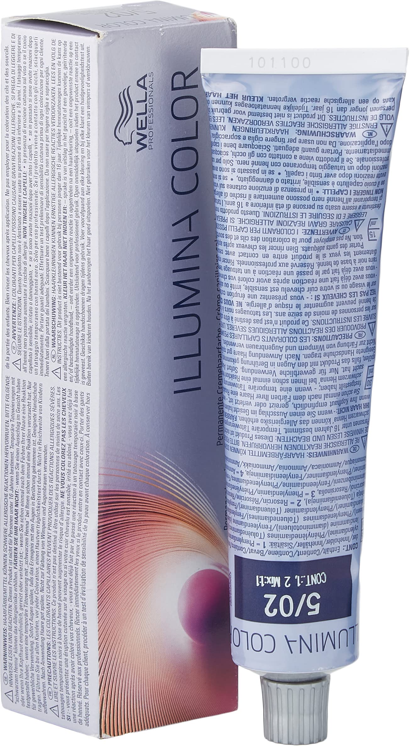 Wella Illumina Color Permanent Hair Color, No. 5/02 Light Natural Matt Brown, 0.08103 kg