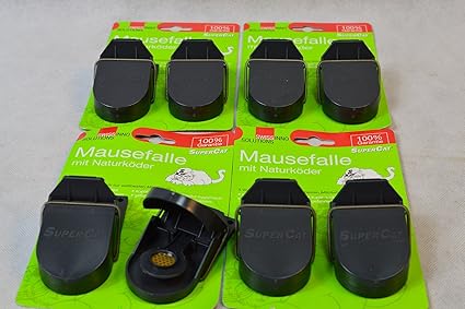 8 Stück (4X2) Mäusefalle Schlagfalle Mausefalle SUPER-CAT Mäusefallen Falle