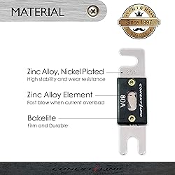 Conext Link ANL80-5 80 A Amp ANL Blade Fuse Nickel