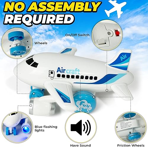 KIDSTHRILL Kids Airplane Toy for Boys Set of Three Toy