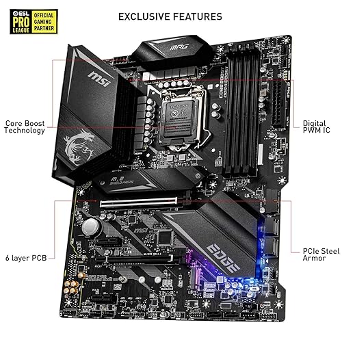 MSI MPG Z490 Gaming Edge WiFi ATX Gaming Motherboard (10th Gen