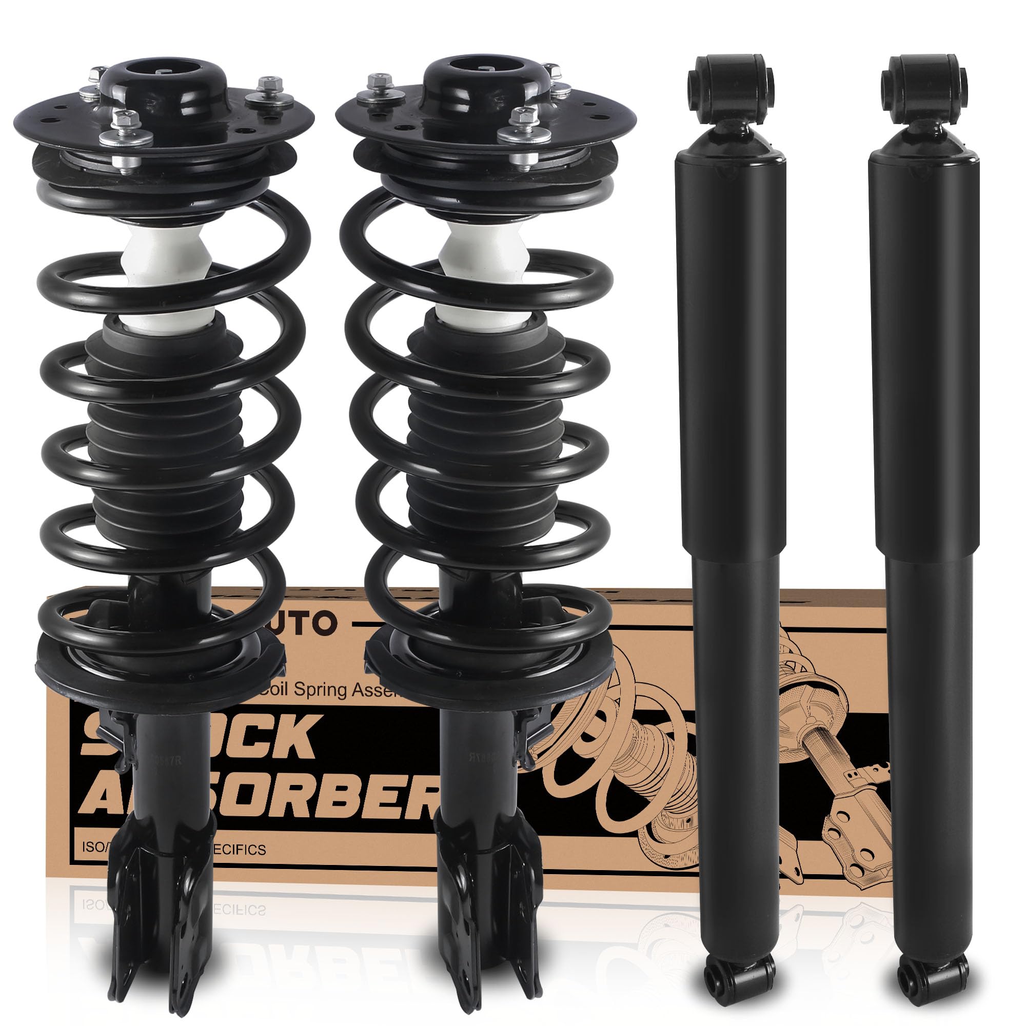 Photo 1 of ************VERY USED************
KUIPERAUTO Front + Rear Strut Shocks Assembly Compatible with 2010 2011 2012 2013 2014 2015 2016 2017 Chevy Equinox GMC Terrain (w/o 19 Inch Wheels) Coil Spring Shocks Absorbers
