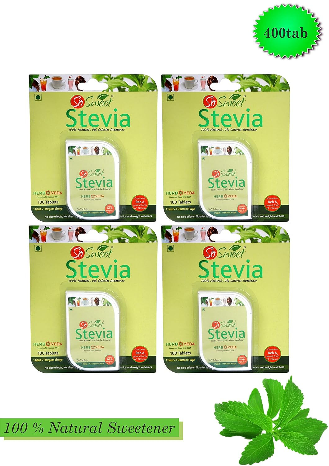 Buy So Sweet Stevia 400 Stevia Tablets 100 Natural Sweetener