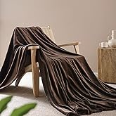 Brown Fleece Throw Blanket for Couch Sofa, Soft Warm Fuzzy Cozy Blankets for Women Men Gift, Plush Microfiber Flannel Blanket Suitable for All Seasons, 50x60 Inches