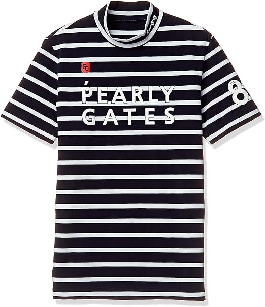 Amazon パーリーゲイツ メンズ 半袖 ハイネックシャツ Coolmax 吸水速乾 インナー ゴルフ 053 121 ネイビー ホワイト 日本 5 L 日本サイズl相当 シャツ 通販