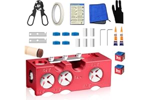 Northlet 11-in-1 Aluminum Alloy Pool Cue Tip Shaper, Professional Cue Stick Tool Kit for Billiards Enthusiastsm, Pool Cue Shaper Accessories for Replacement and Shaping Cue Tips