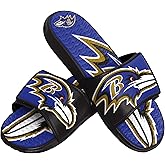 FOCO mens NFL Team Logo Athletic Sport Shower Flip Flop Sandals Gel Slides