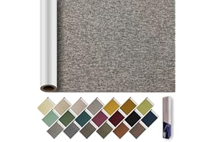 ILOFRI Linen Fabric Patches Tape Self Adhesive 16x60 inch, Durable Fabric Couch Repair Patch for Upholstery, Furniture, Sofa, Car Seats, Office Chair, Clothing, Jackets, Crafts - Light Grey 1.0