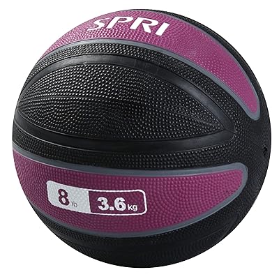 SPRI Xerball Medicine Ball Thick Walled Durable Construction with Textured Surface (Available in 2, 4, 6, 8, 10, 12, 15, 18, 20, 25, 30 Pounds)