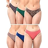 Lyra Soft Cotton Printed Bikini Women's Underwear Assorted Pack Of - 6| Comfortable Panties | Skin-Friendly All-Day Wear