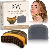Lymphatic Contour Face Brush, Dry Brush Massager for Lymphatic Drainage | Ultra Soft Curved Bristles, Facial Sculpting Tool for Jawline, Cheeks, Under Eye | Gua Sha Style Depuffer with Travel Case
