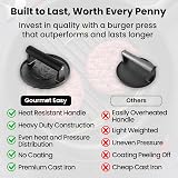 Gourmet Easy 900g Smash Burger Press Cast Iron with Heat Resistant Handle view 6