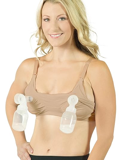Seamless Pump&Nurse Hands-Free Pumping and Nursing Bra, Small to Plus Size