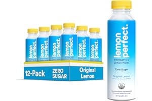 Lemon Perfect, Hydrating Organic Lemon Water, Zero Sugar, Flavored Water, Squeezed from Real Fruit, Plastic Neutral, No Artif