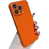 Caseative for iPhone 14 Pro Max Case, Orange | Solid Color Full Camera Lens Protection