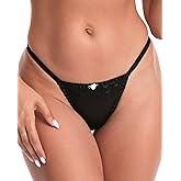 Satini Women's Tanga Bikini Briefs Satin Panties