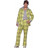 Rubies Plaid Leisure Suit Costume for Adults, Men's Standard Yellow