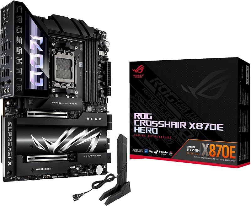 ASUS ROG Crosshair X670E Hero Motherboard AM5 DDR5 PCIe 5.0 Wi-Fi 7 USB4