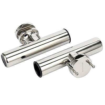 Amarine-made (2X Stainless Rail Mount Clamp on Fishing Rod Holder for Rails 1-1/4" to 2&quot