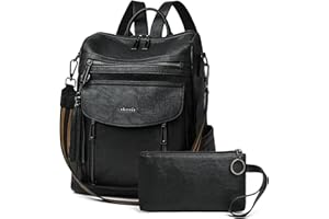 Shrrie Backpack Purse for Women Fashion Leather Backpack Purse Designer Travel Backpack Convertible Shoulder Bag