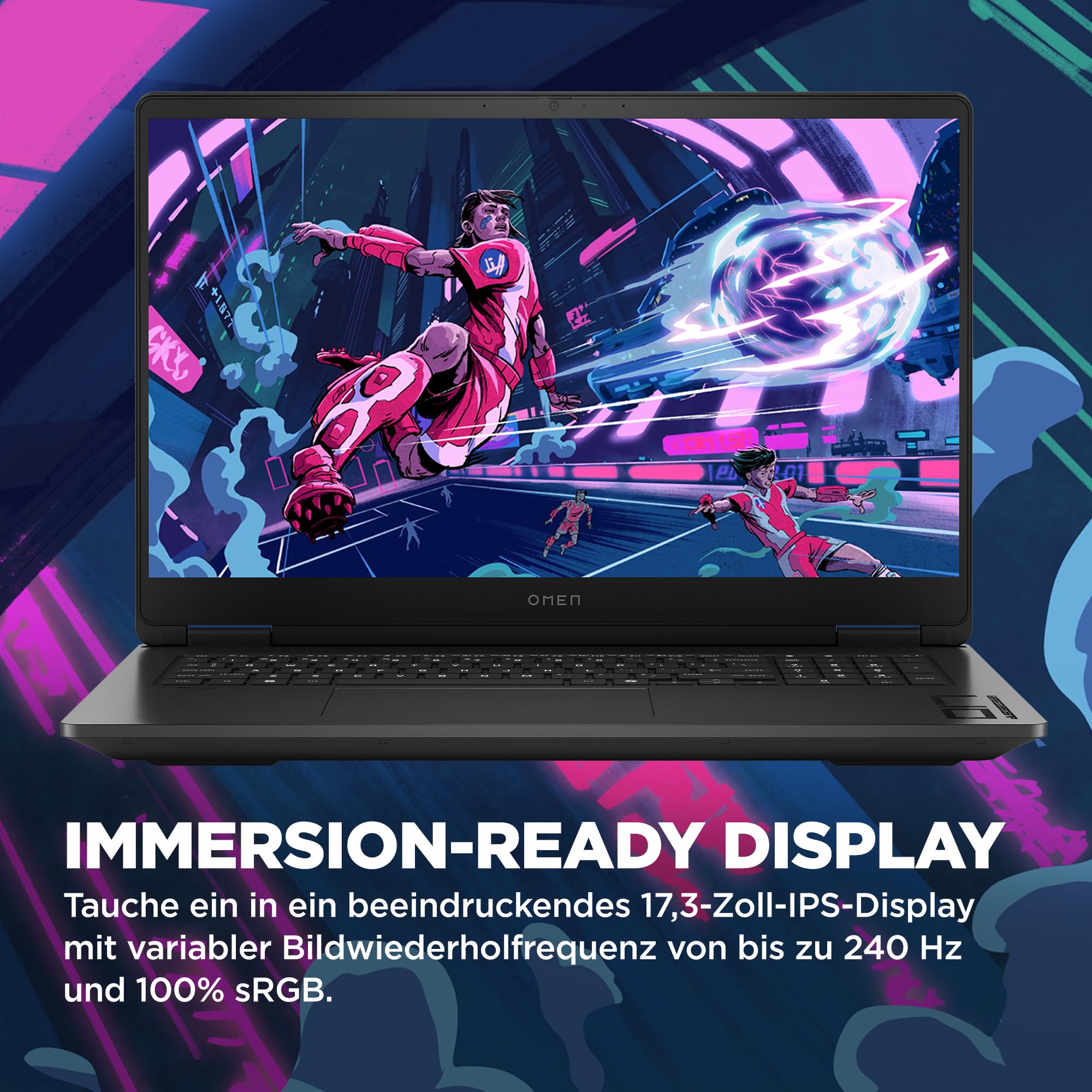 HP Omen Gaming Laptop | 17,3 Zoll FHD-Display - 144 Hz | AMD Ryzen 7 8845HS | 16 GB DDR5 RAM (2x8 GB) | 512 GB | NVIDIA GeForce RTX 4060 Laptop-GPU (8 GB) | QWERTZ | Windows 11 Home | Shadow Black 2