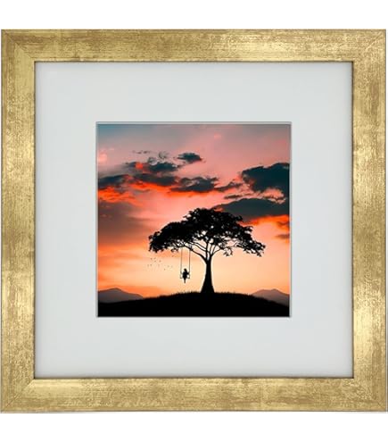 Amazon.com - ArtToFrames 14 x 14 Inch 604 Circle Frame Gold Paint